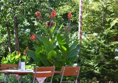 Biergarten im Restaurant und Landhotel zur Post in Hofstetten am Ammersee