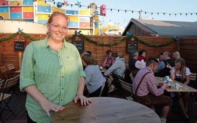 gemütlichen Kaffee auf dem Oktoberfest