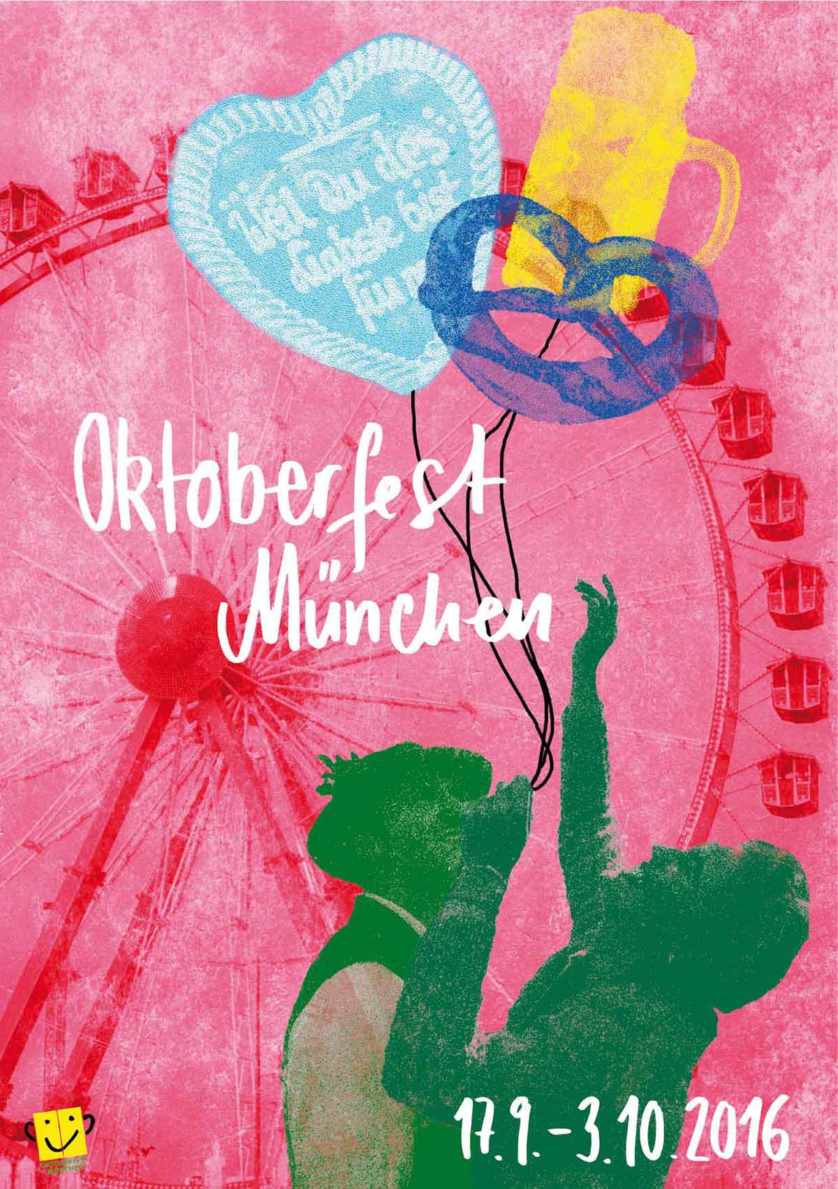 das Plakatmotiv für 2016 zum Oktoberfest auf der Theresienwiese