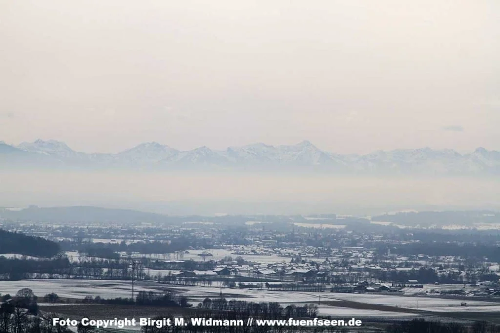 Blick über das Ammerseetal bei der Pähler Schlucht