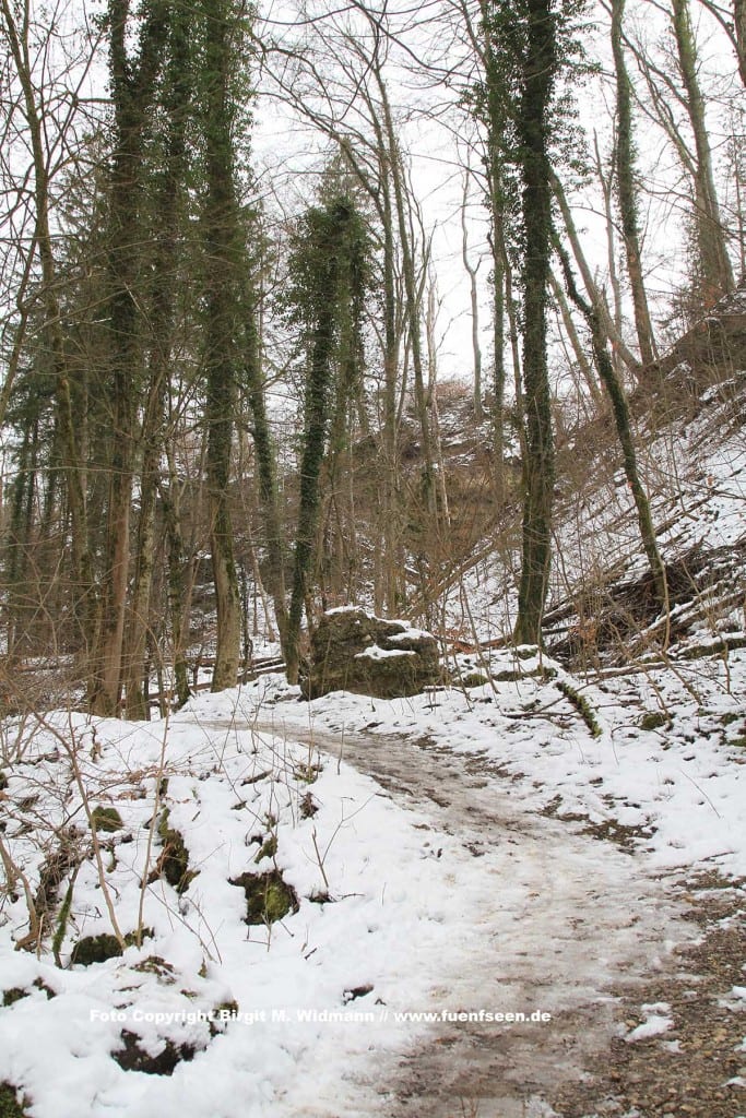 Pähler Schlucht mit Schnee