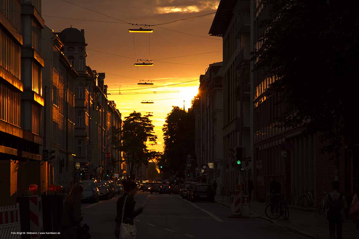 Sonnenuntergang in München Schwabing