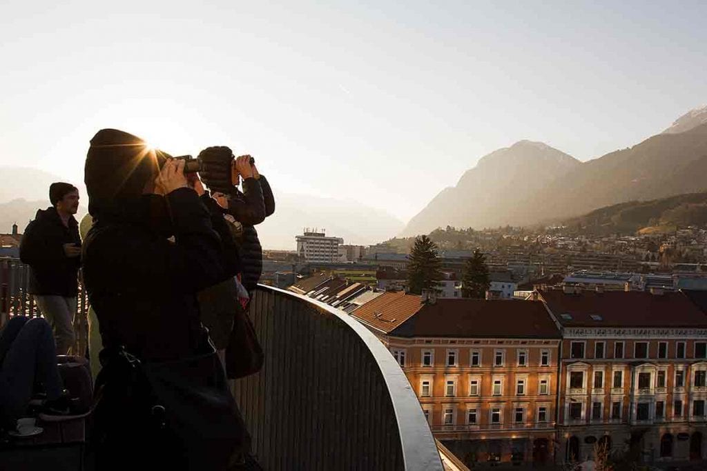in drei Tagen Innsbruck erleben - auf dem 360 Grad Restaurant in Innsbruck