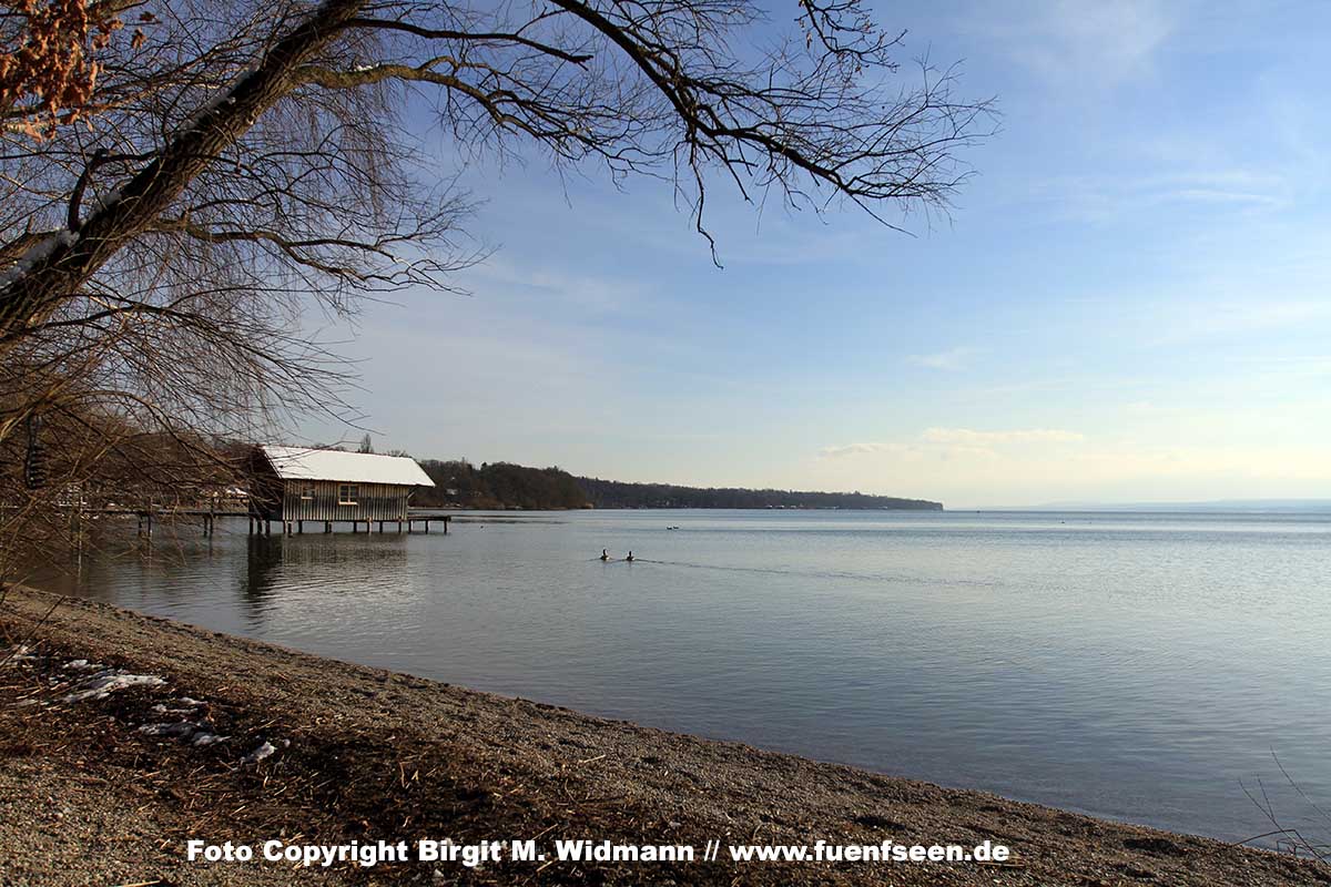 Stegen am Ammersee Ammersee im Winter