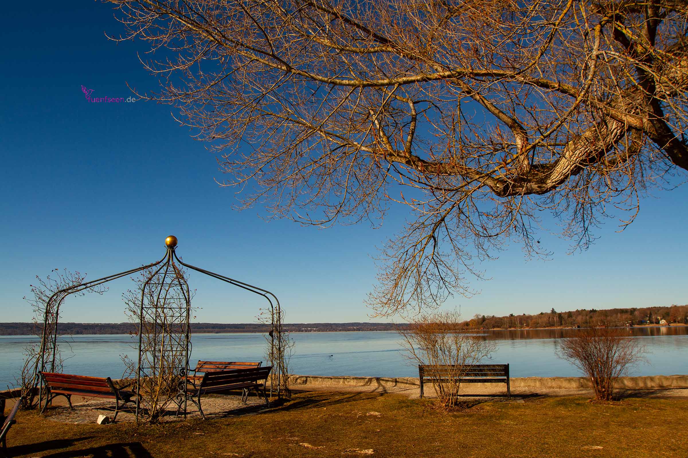 herrsching am ammersee badebucht und strandpromenade