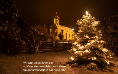 schöne Weihnachten und einen guten Start in das neue Jahr