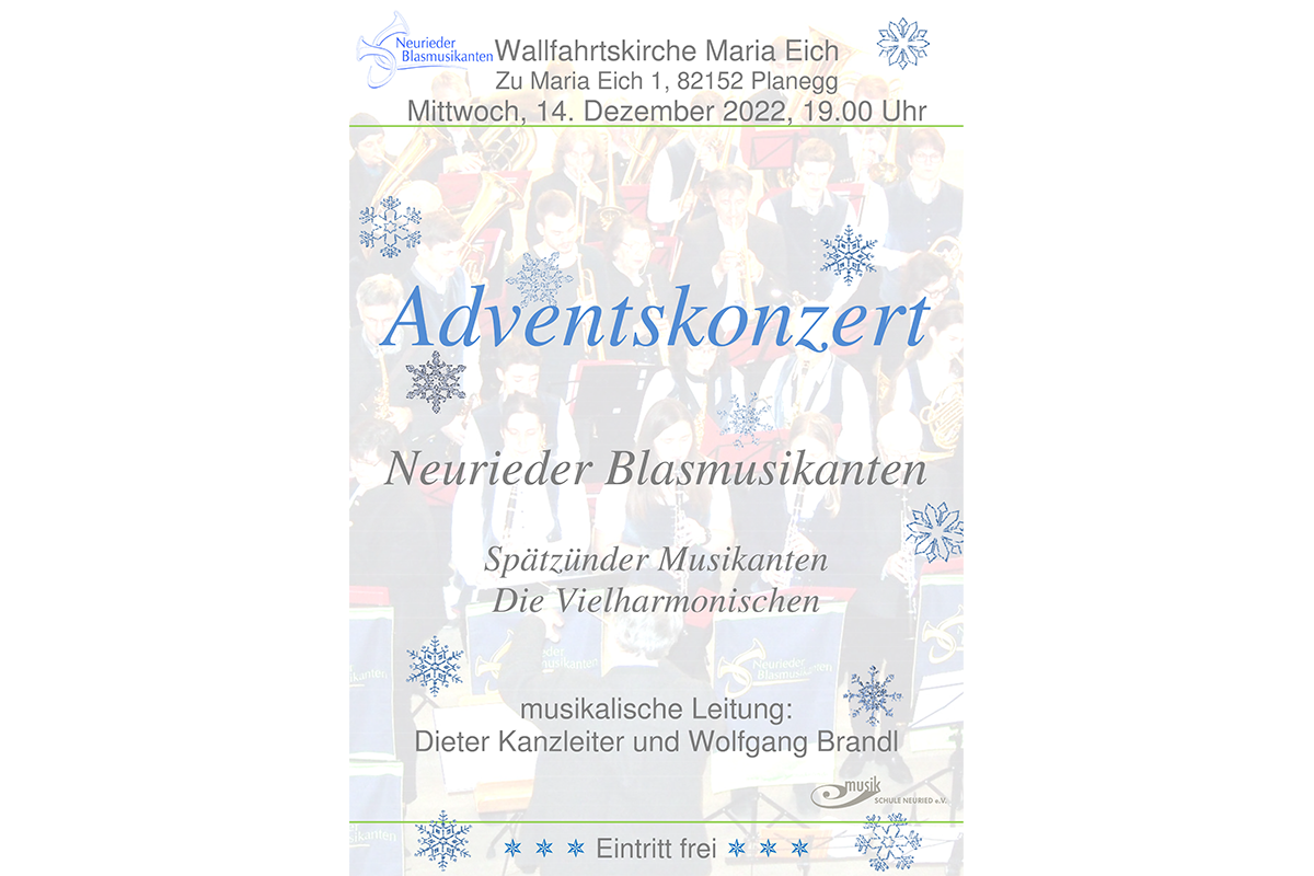 Neurieder Blasmusik Weihnachtskonzert 21.12.2022