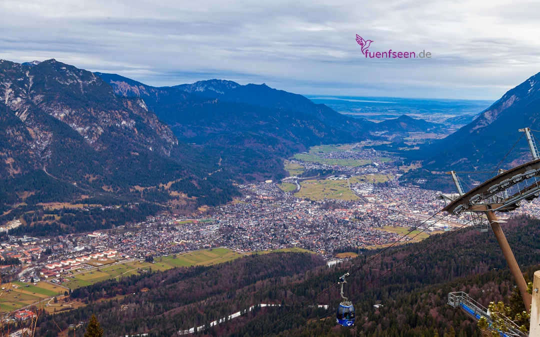 Garmisch Partenkirchen Zugspitze Classic ohne Schnee im Winter fuenfseen
