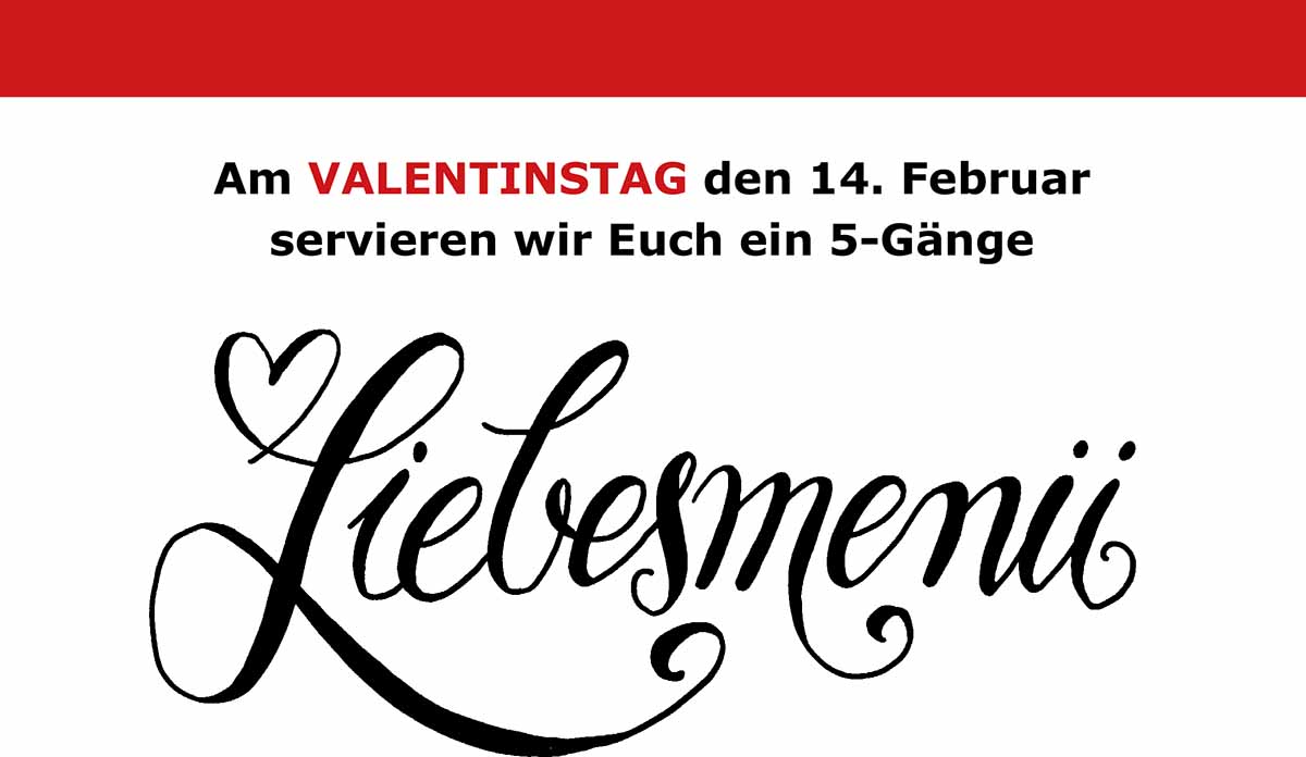 Liebesmenü zur Post Herrsching am Ammersee zum Valentinstag