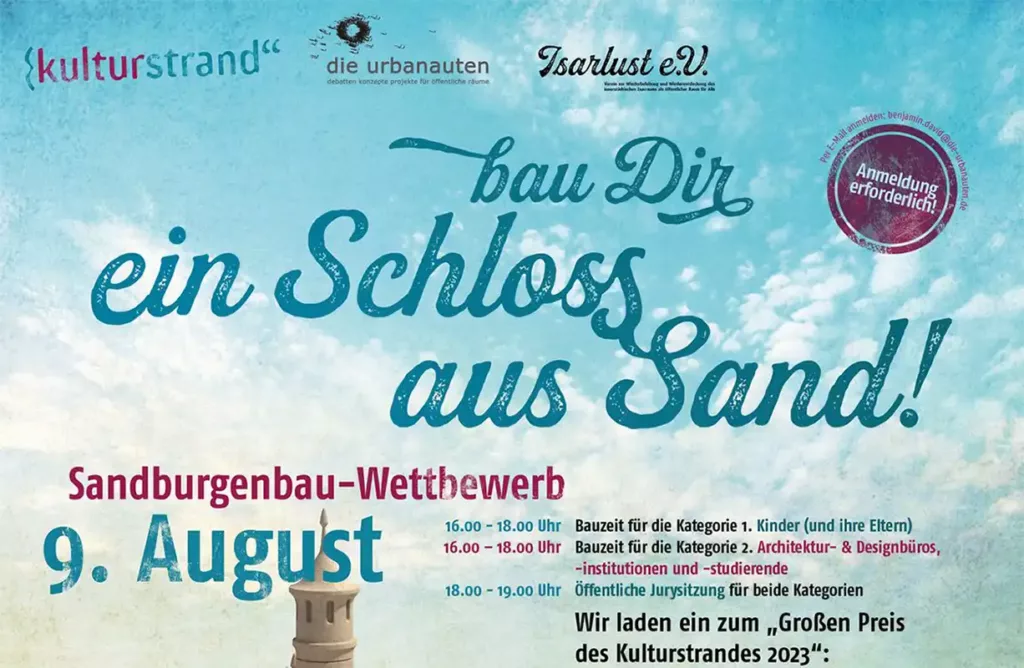 Sandburgenbauwettbewerb Kulturstrand München