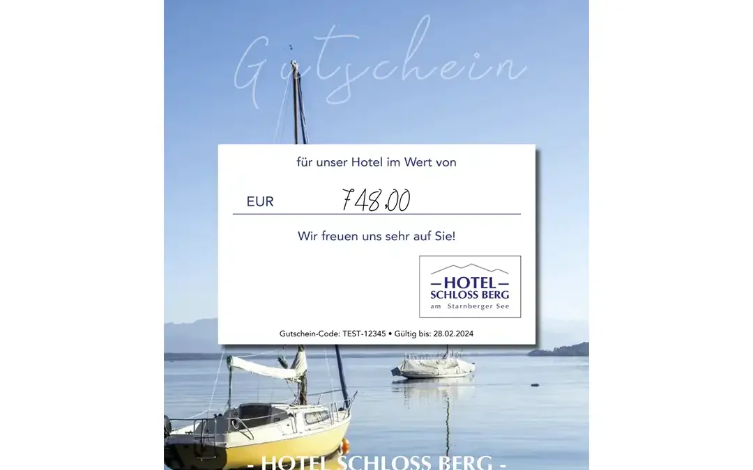 Weihnachtsgeschenk – Hotelgutschein Hotel Schloss Berg