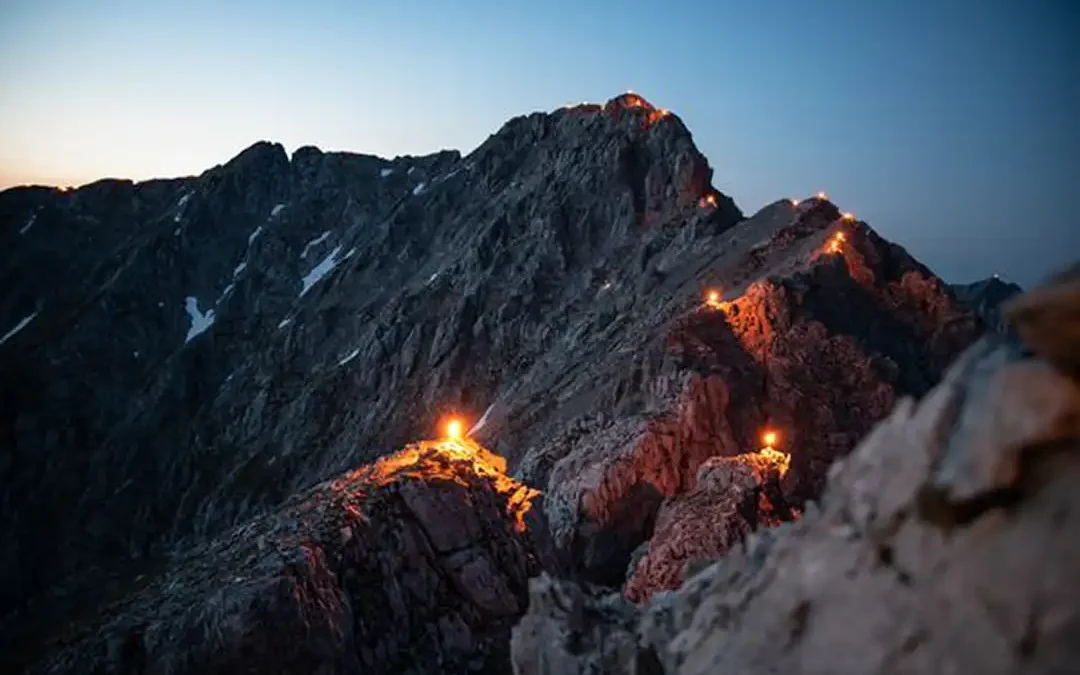 Sonnwendfeuer Johannisfeuer Wilder Kaiser