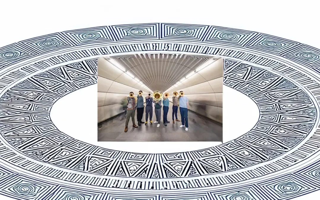 Gruppe von Menschen in U-Bahn