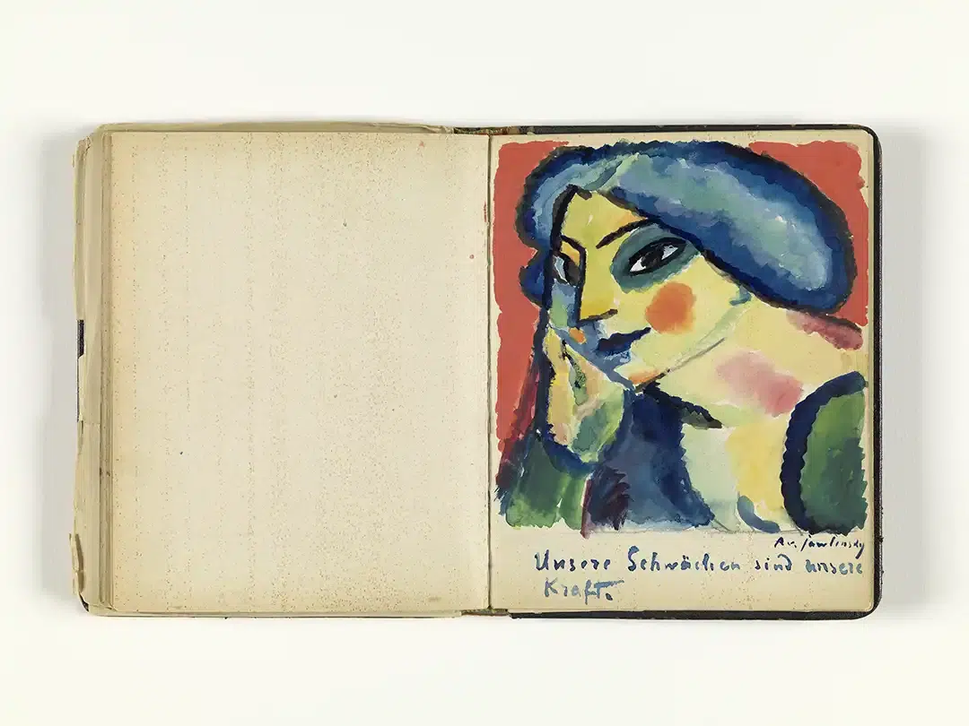 Schloßmuseum Murnau - Paul Klee Hamammet 1914 Bleistieft und Aquarell Büttenpapeir auf Karton.