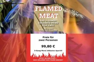flamed meat für 2 - das entflammende Menü in der Post in Herrsching am Ammersee